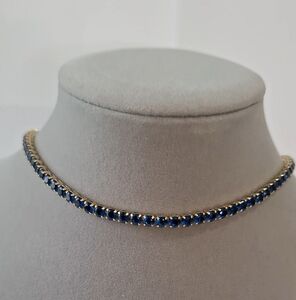 Sapphires  tennis necklace